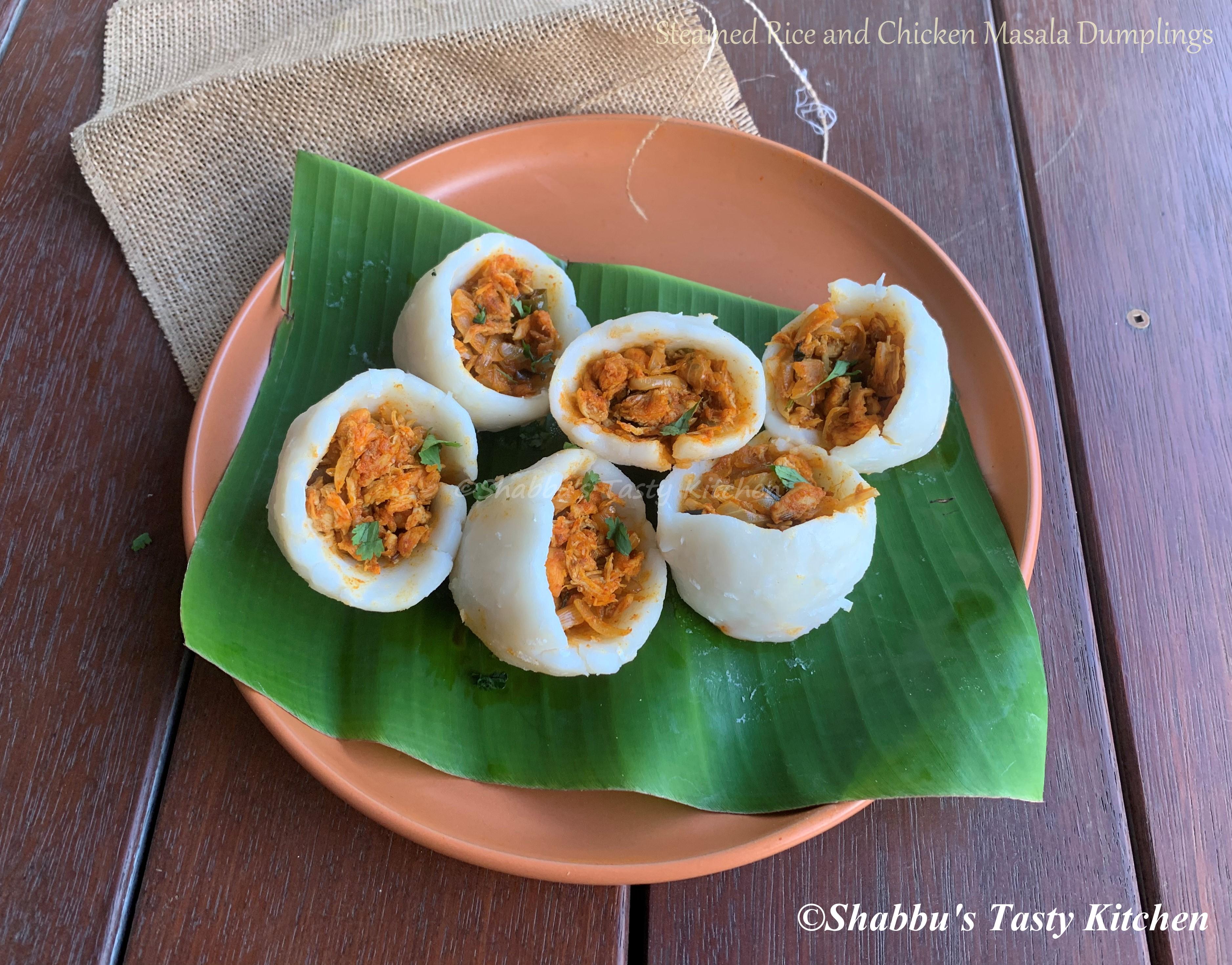 steamed-rice-chicken-masala-dumplings-chicken-masala-stuffed-kadumbu