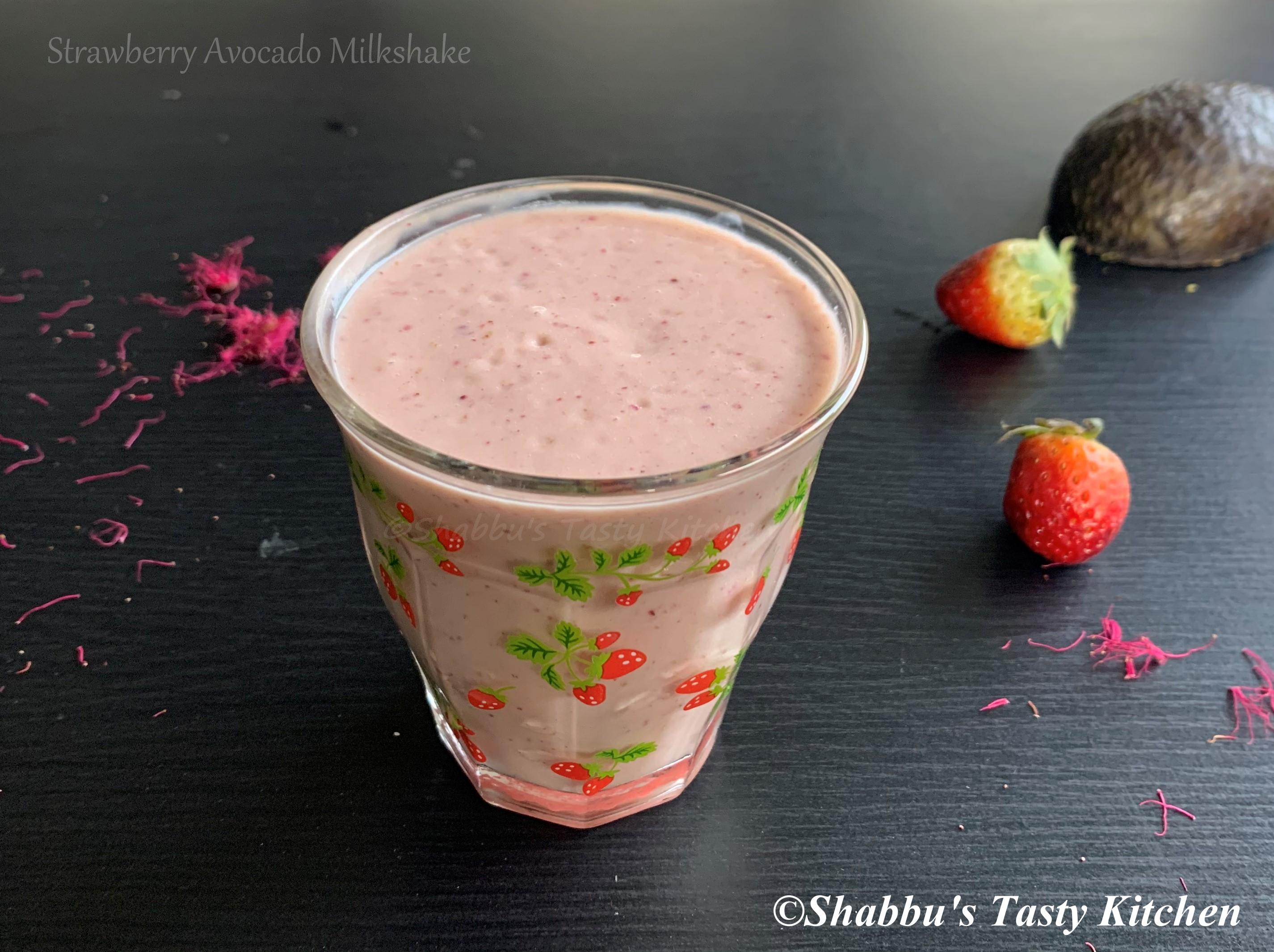 strawberry-avocado-milkshake