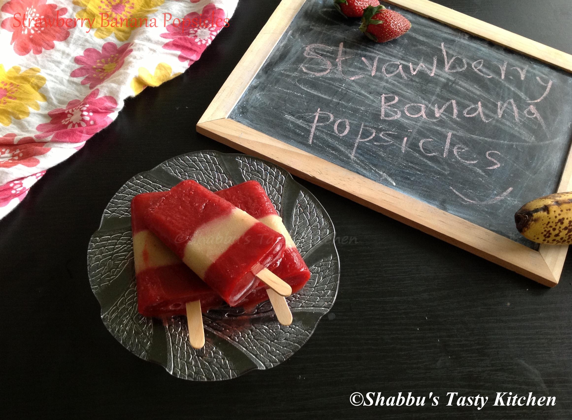 strawberry-banana-popsicles