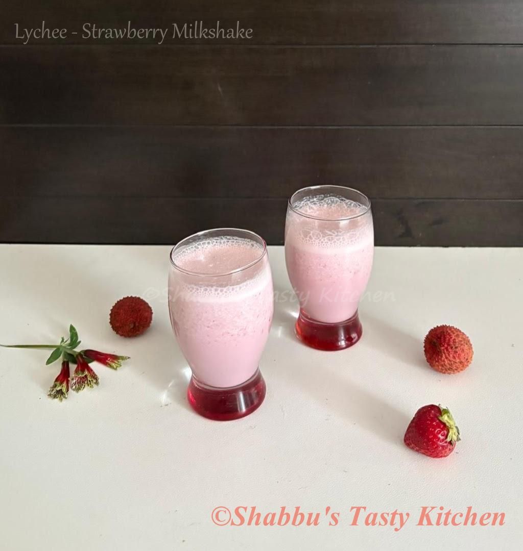 strawberry-lychee-milkshake