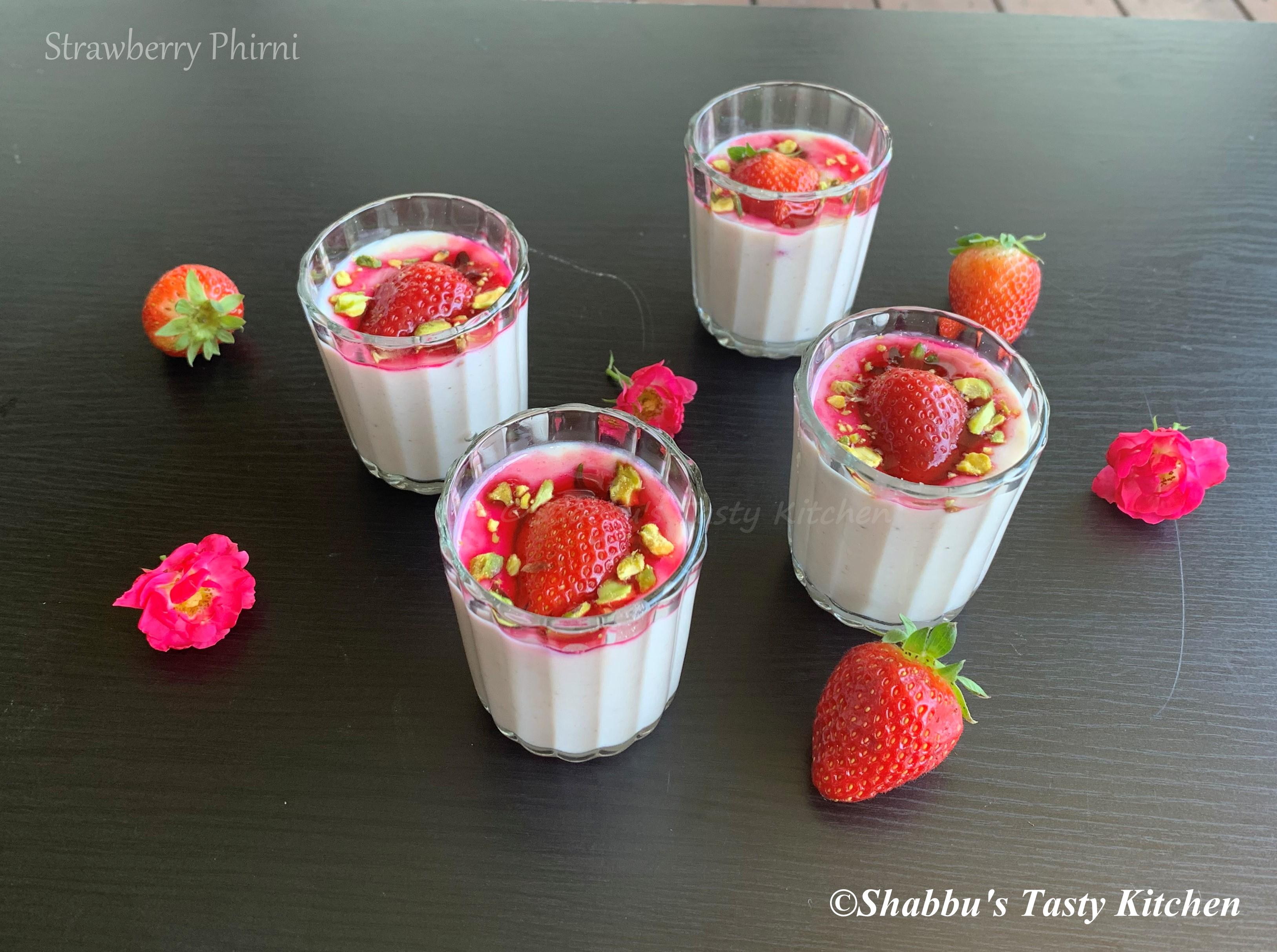 strawberry-phirni