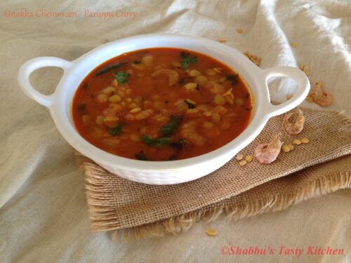 unakka-chemmeen-parippu-curry-dried-prawns-dal-curry
