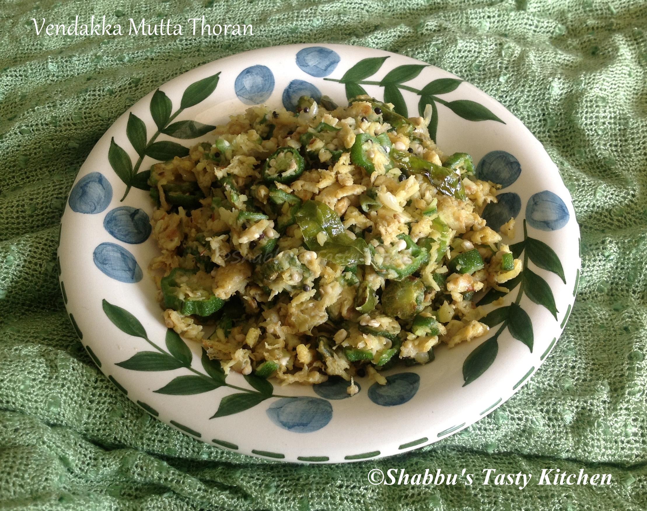 vendakka-mutta-okra-egg-thoran