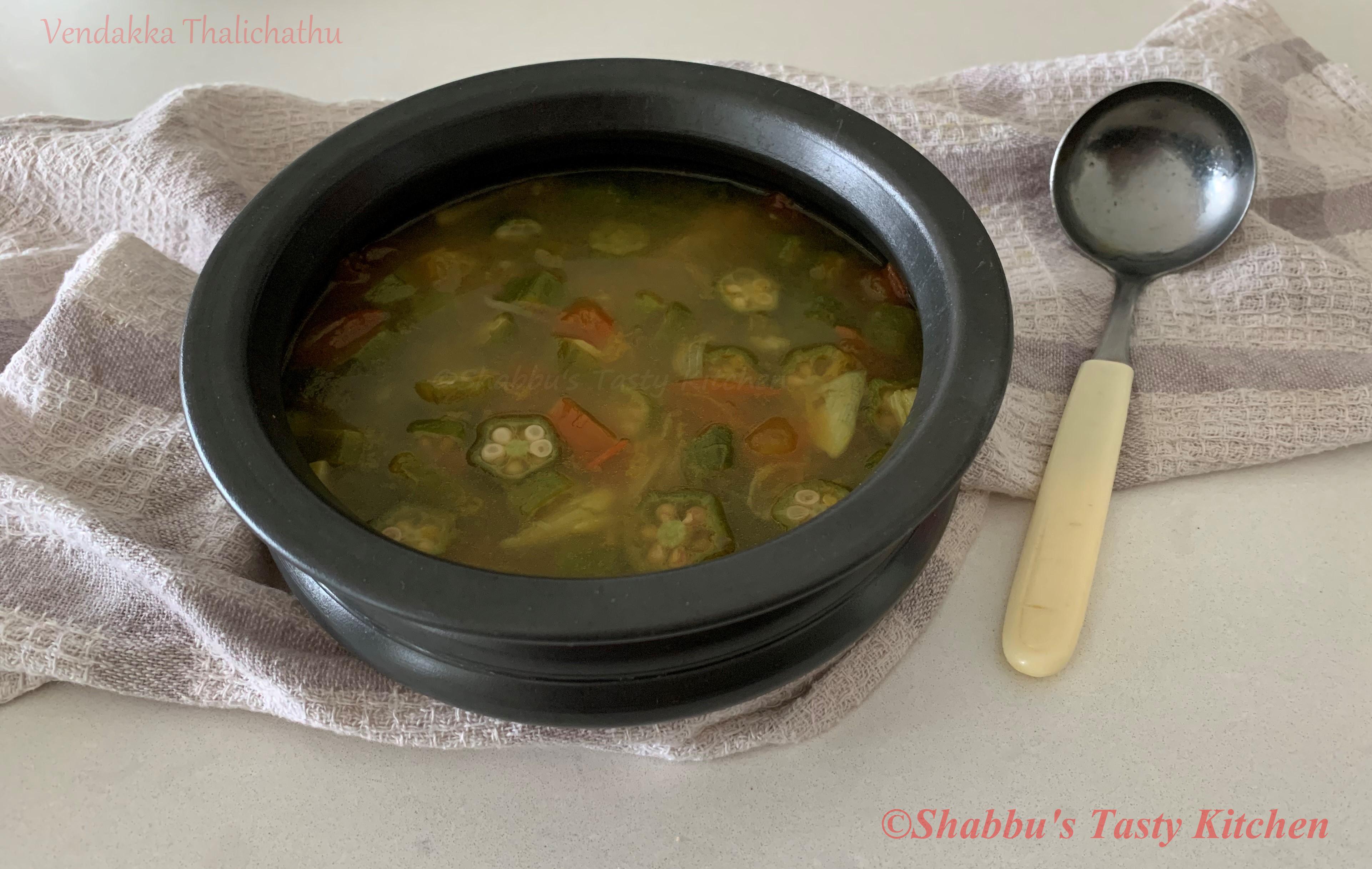 vendakka-okra-thalippu-thalichathu