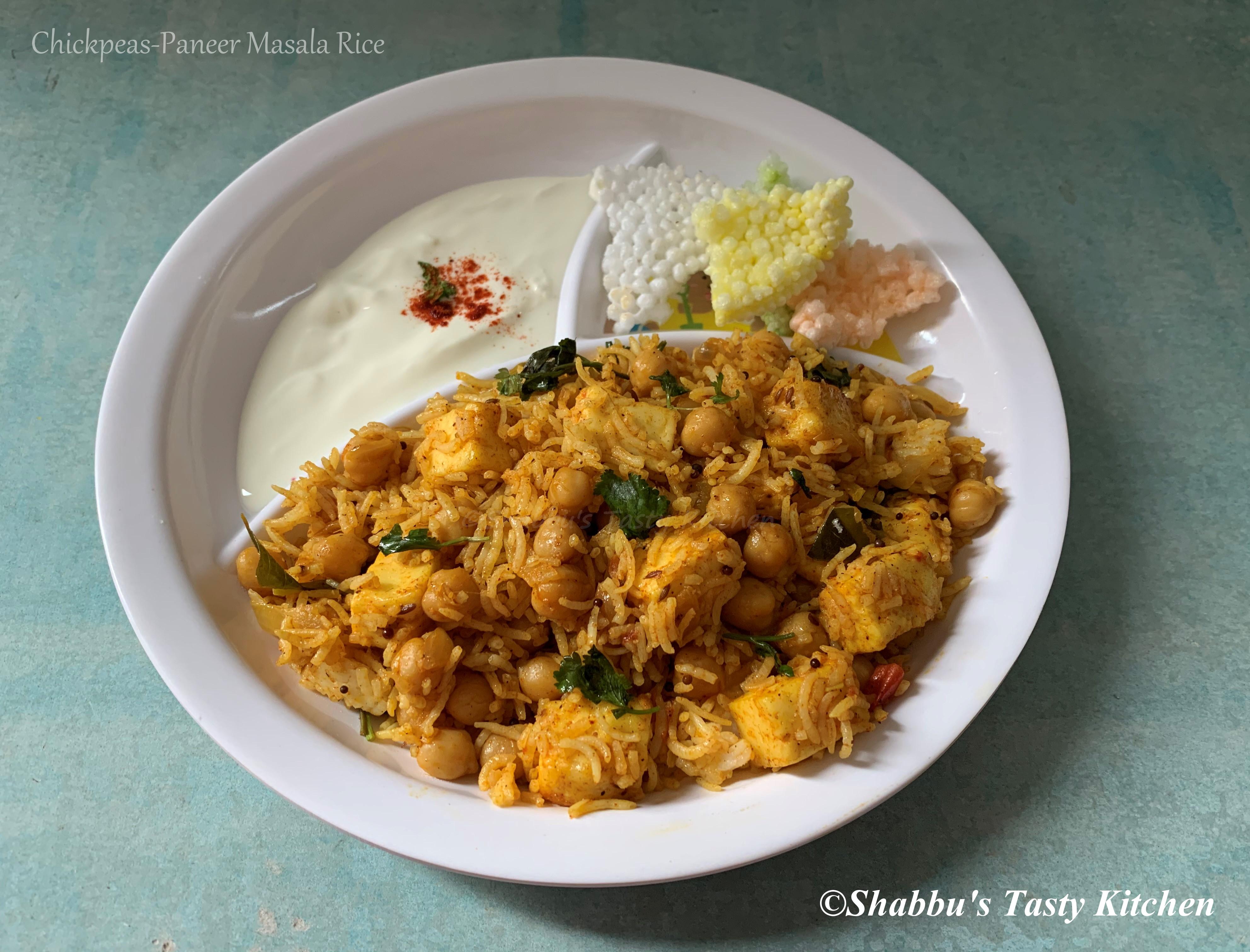 white-chick-peas-paneer-masala-rice