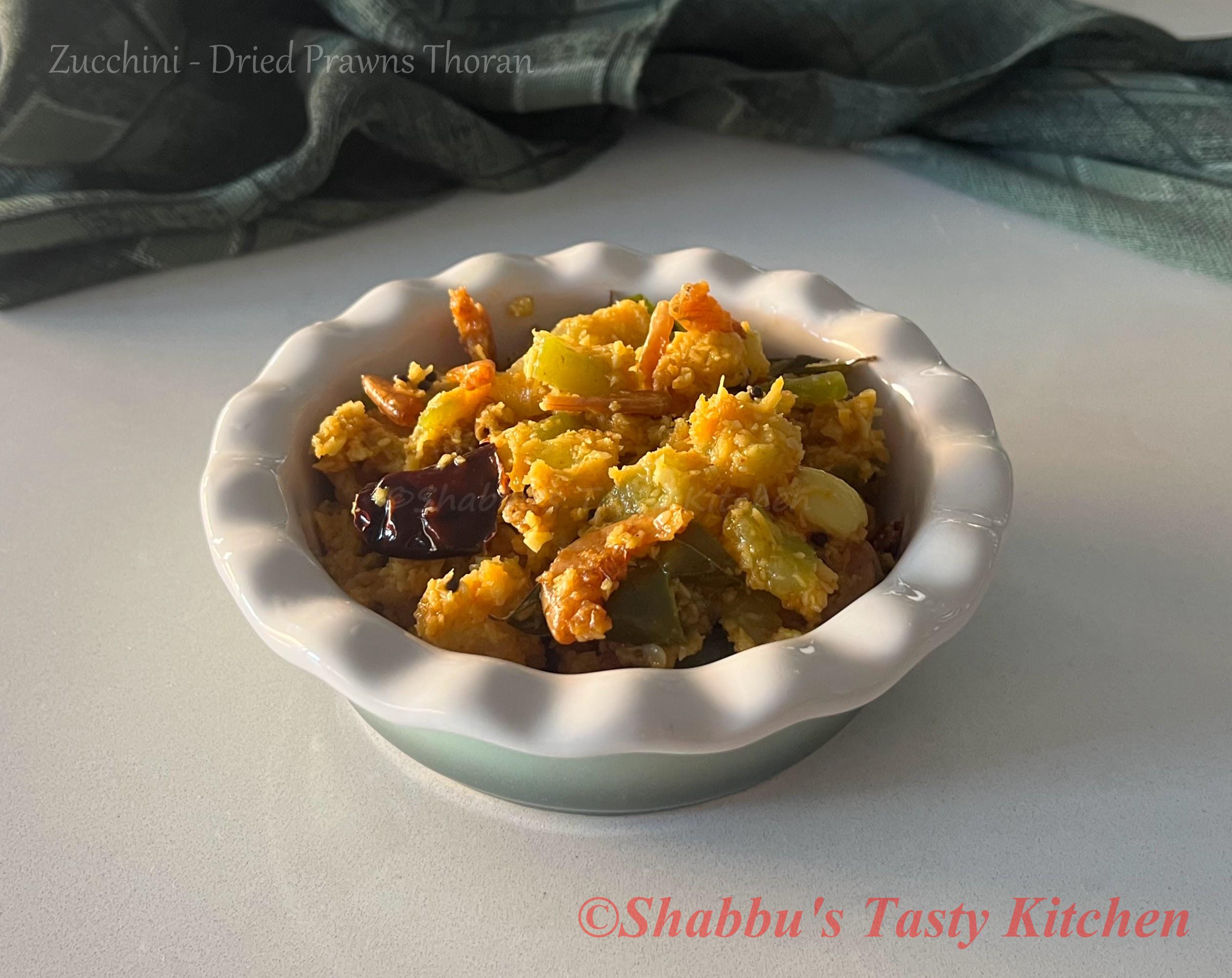 zucchini-unakka-chemmeen-dried-prawns-thoran