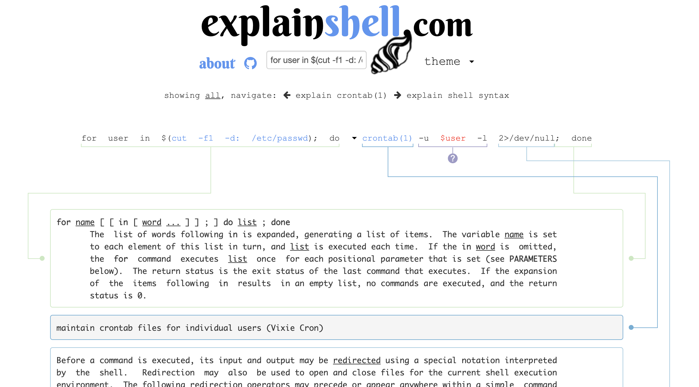 explain-shell