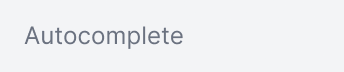 AutoComplete