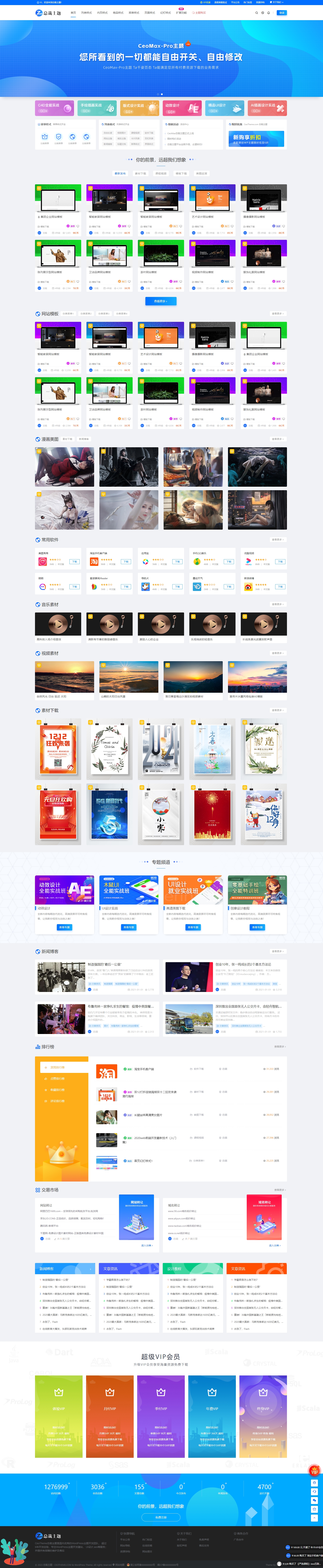 CeoMax-Pro v7.6 总裁主题开心版 WordPress资源下载类模板-思牧分享资源网