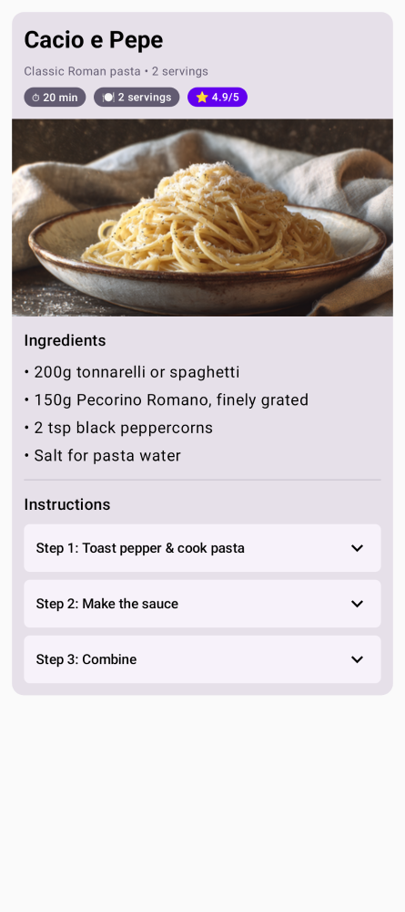Recipe Card