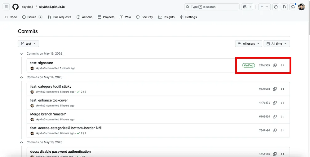 Signed Git Commits