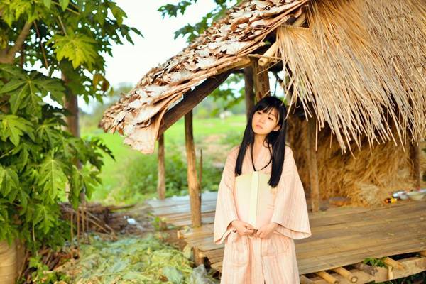 宋伊人户外浴衣小清新写真图片写真集（11）