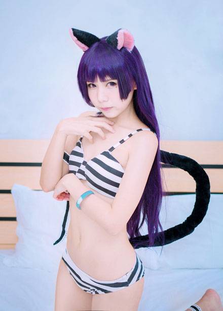 贫乳少女五更琉璃比基尼COS（6）