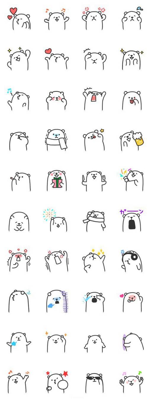 可爱的卡通风格漫画手绘简笔画图标素材图片