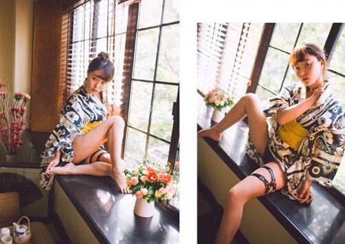 90后嫩模柳侑绮最新日系浴衣写真（13）