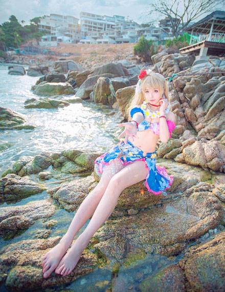 甜美萌妹南小鸟水着觉醒COS（15）