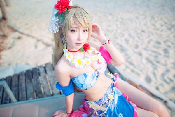 甜美萌妹南小鸟水着觉醒COS（9）