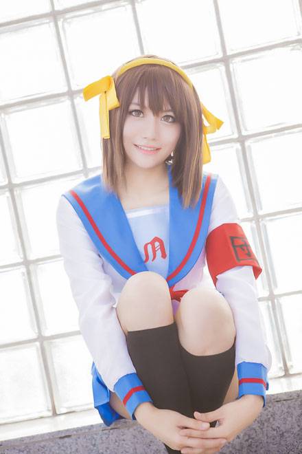 长腿萌妹凉宫春日制服COS（6）