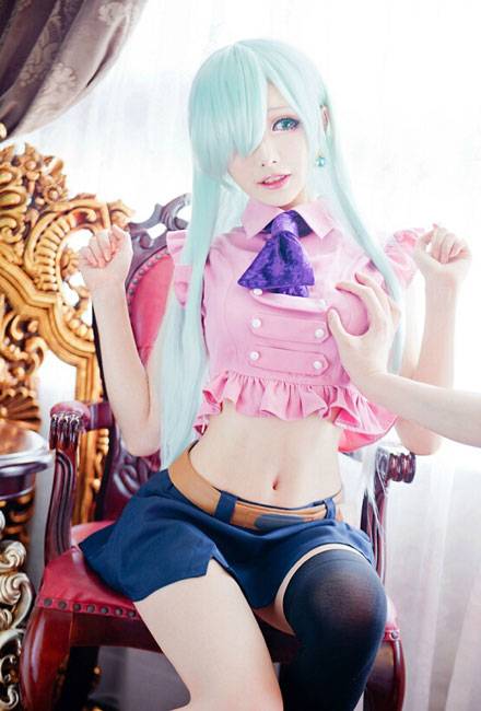 人气coser小梦梦七原罪伊丽莎白cos（2）