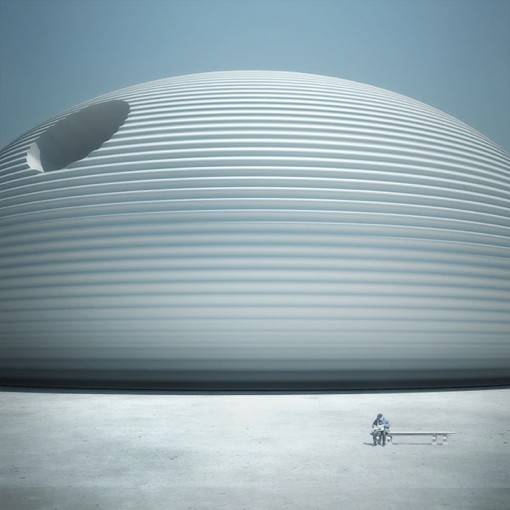 极简主义空间几何图片