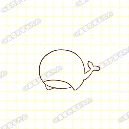 基质的菊长大人小鲸鱼简笔画手绘教程