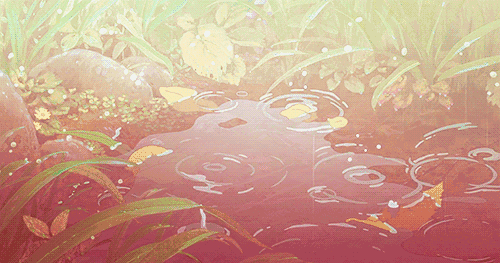 下雨的唯美动漫场景GIT动态图片