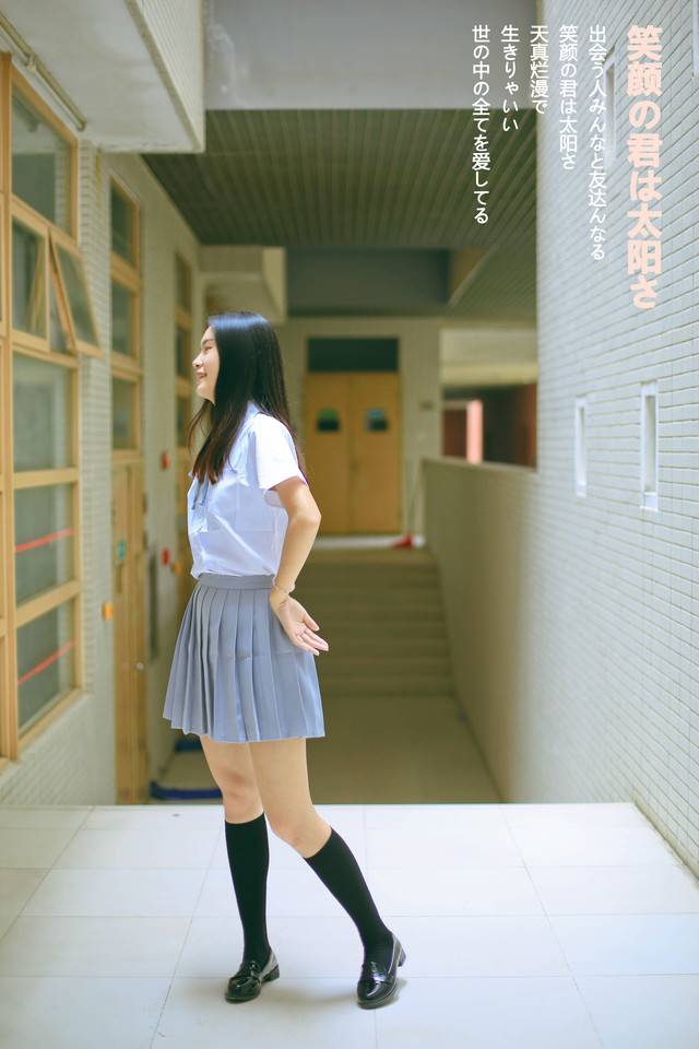 绝对领域の淡蓝色裙-245