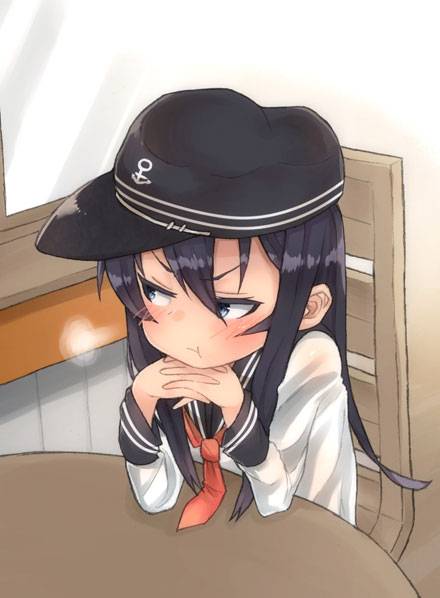 托腮美少女可爱少女图片021