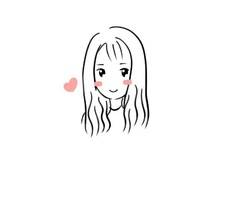 清新自然的手绘风格的情侣男女生头像图片