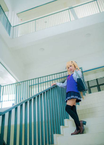 清纯萌妹泽村英梨梨制服COS（6）