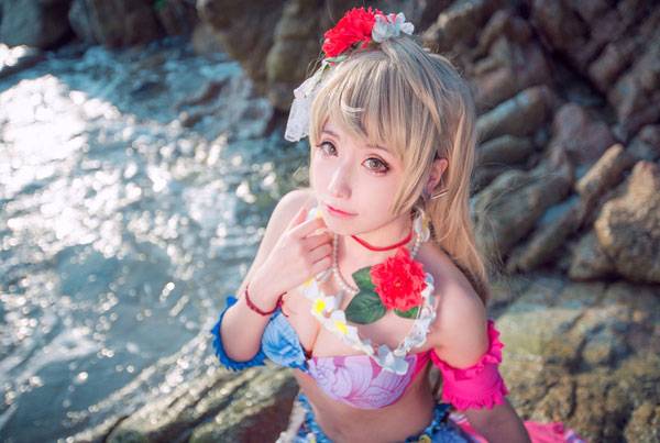 甜美萌妹南小鸟水着觉醒COS（7）