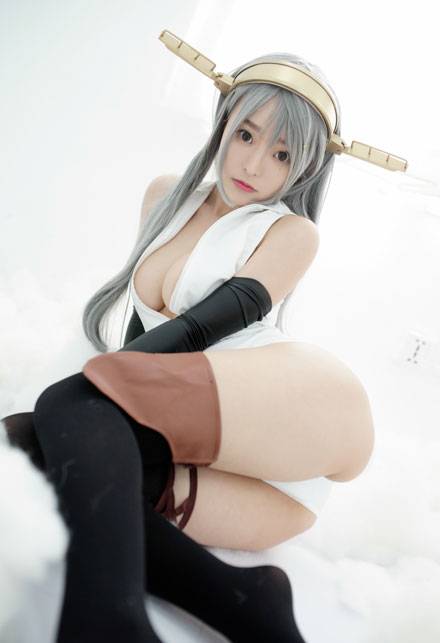 柳侑绮舰娘榛名开胸泳衣福利cos（7）