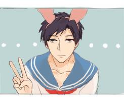 适合男生们使用的奇怪画风的二次元插画头像