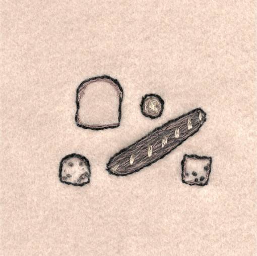 日本插画师円絵的生活类手工刺绣设计作品