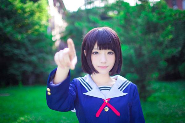 清纯萌妹加藤惠制服COS（6）