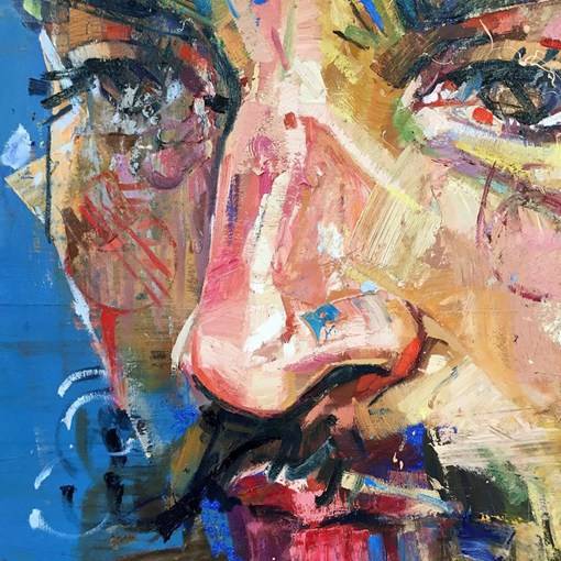 Andrew Salgado的色彩系人物面部油画