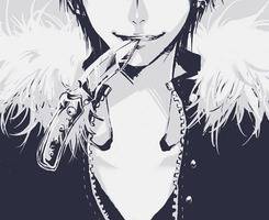 由插画剪裁来的唯美二次元风男生女生头像图片