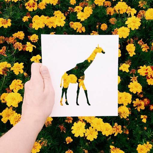 大自然的创意动物剪纸设计