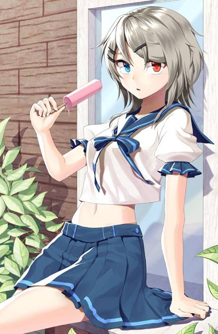 二次元露脐水手服萌妹子福利图集（8）