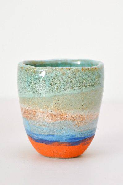 色彩斑斓的小清新风格日本陶艺水杯设计