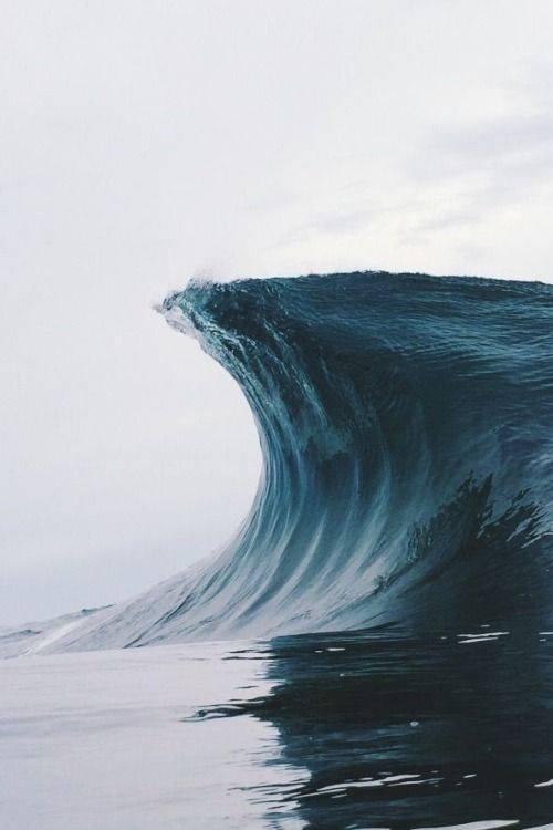 惊涛骇浪之美，漂亮的蓝色海浪唯美图片