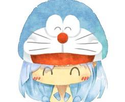 戴着各种萌动物帽子的插画女生微信头像图片