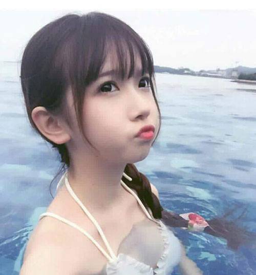 双马尾贫乳萌妹海边泳装写真图片写真（11）