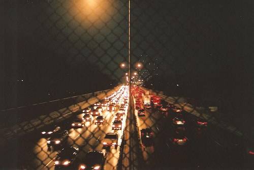 夜色的城市孤独伤感灯光唯美图片