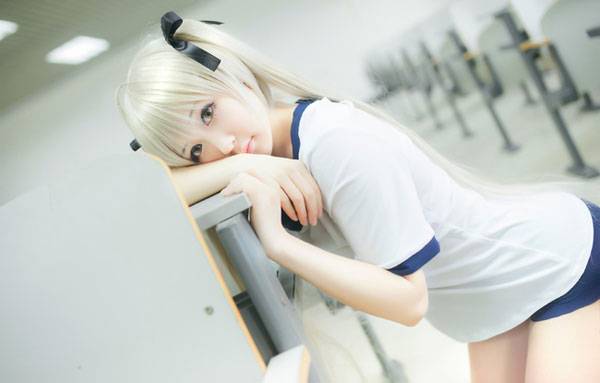 清纯萌妹春日野穹体操服COS（1）