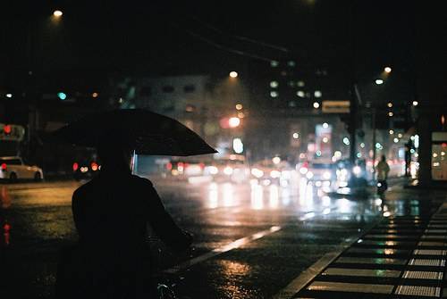 夜色的城市孤独伤感灯光唯美图片