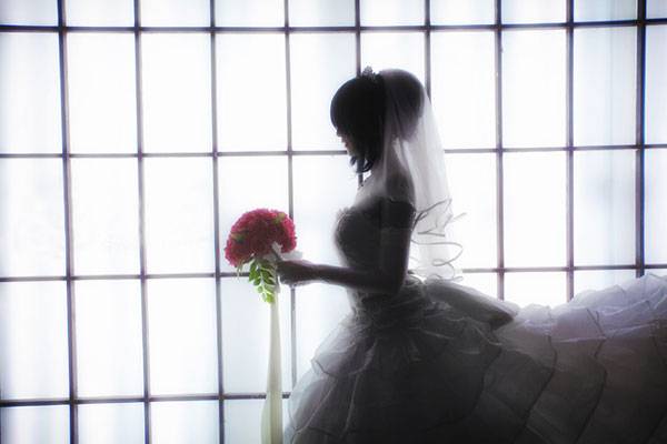 《约会大作战》时崎狂三婚纱COS（1）