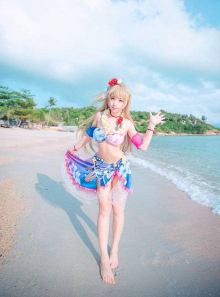 甜美萌妹南小鸟水着觉醒COS（2）