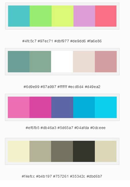 舒服实用的设计配色方案图片素材