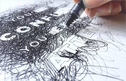 设计师DANGERDUST的手绘风格迷你英文字体设计